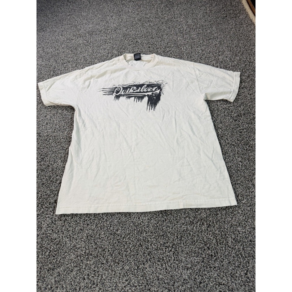 Vintage Y2K Quiksilver T Shirt Men's Size Large White Surf